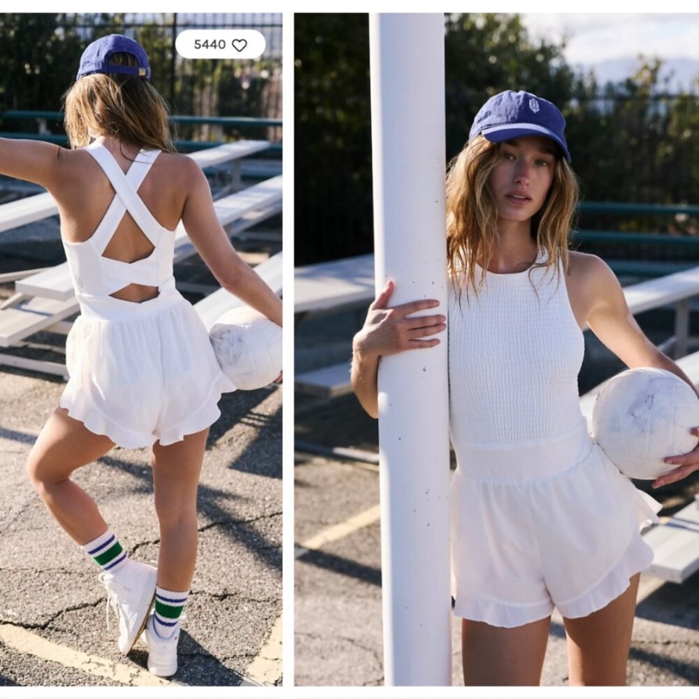 Free People Movement Breathless Shortsie in White Size XL